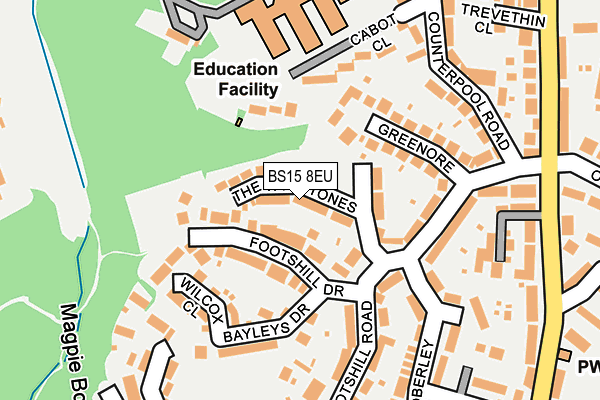 BS15 8EU map - OS OpenMap – Local (Ordnance Survey)