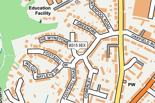 BS15 8EX map - OS OpenMap – Local (Ordnance Survey)