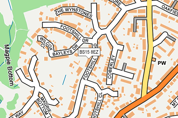 BS15 8EZ map - OS OpenMap – Local (Ordnance Survey)