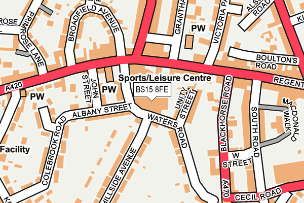 BS15 8FE map - OS OpenMap – Local (Ordnance Survey)