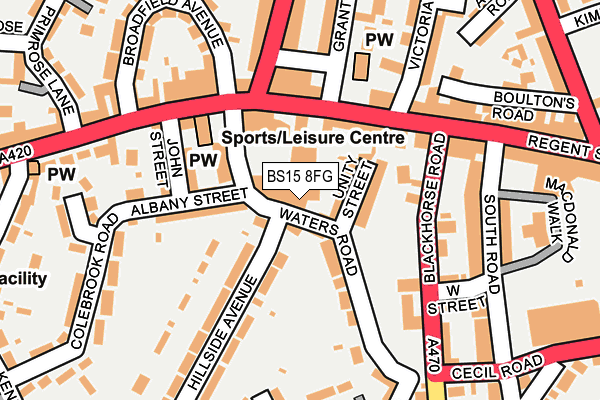 BS15 8FG map - OS OpenMap – Local (Ordnance Survey)