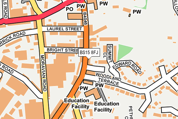 BS15 8FJ map - OS OpenMap – Local (Ordnance Survey)