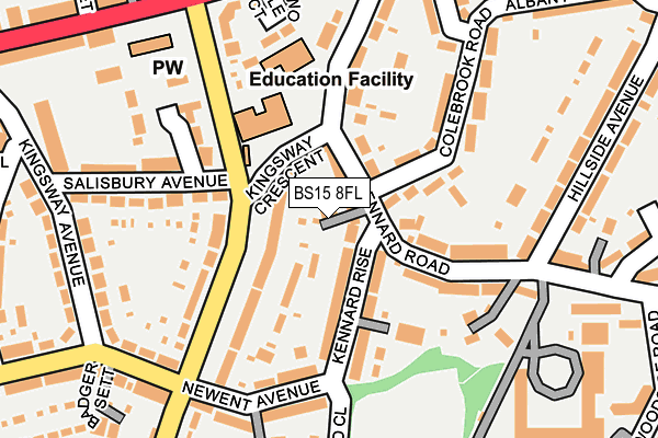 BS15 8FL map - OS OpenMap – Local (Ordnance Survey)