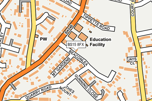 BS15 8FX map - OS OpenMap – Local (Ordnance Survey)