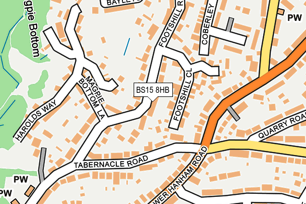 BS15 8HB map - OS OpenMap – Local (Ordnance Survey)