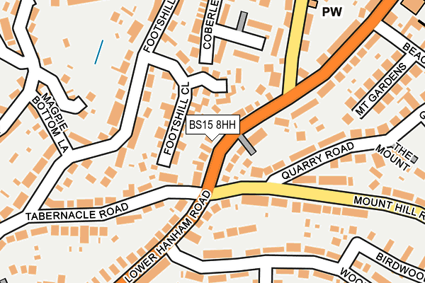 BS15 8HH map - OS OpenMap – Local (Ordnance Survey)