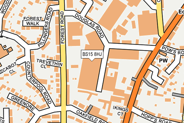 BS15 8HJ map - OS OpenMap – Local (Ordnance Survey)