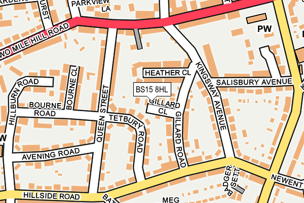 BS15 8HL map - OS OpenMap – Local (Ordnance Survey)