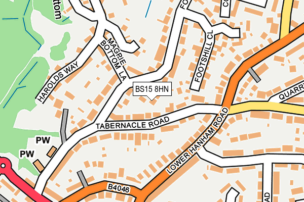 BS15 8HN map - OS OpenMap – Local (Ordnance Survey)