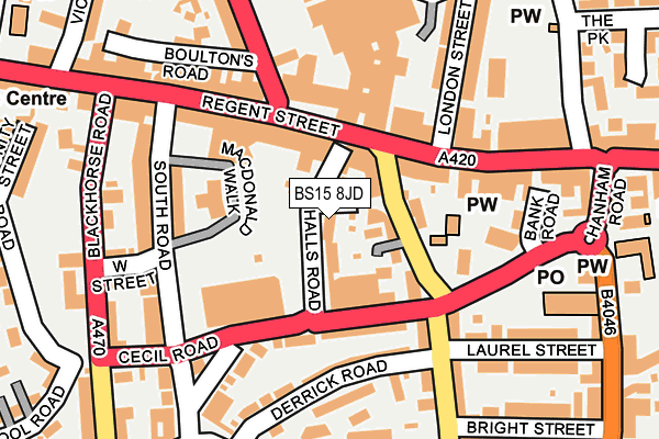 BS15 8JD map - OS OpenMap – Local (Ordnance Survey)