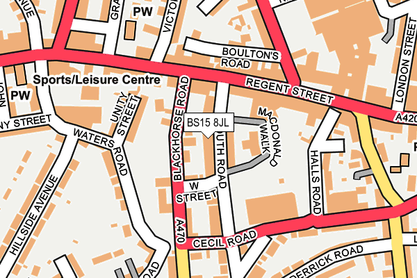 BS15 8JL map - OS OpenMap – Local (Ordnance Survey)