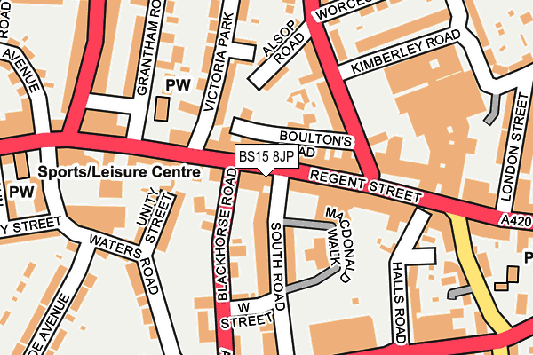 BS15 8JP map - OS OpenMap – Local (Ordnance Survey)