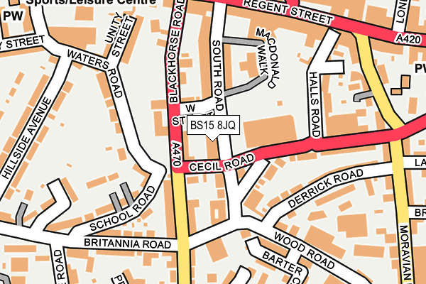 BS15 8JQ map - OS OpenMap – Local (Ordnance Survey)