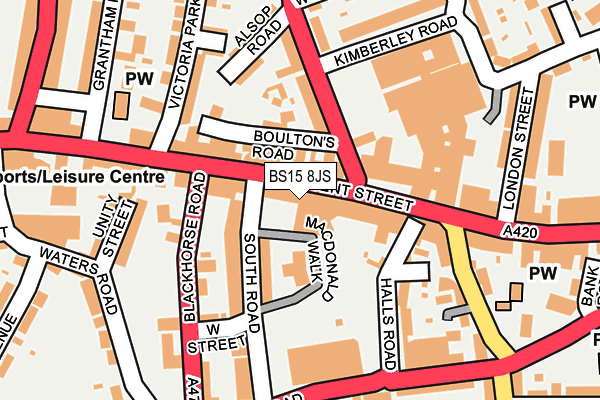 BS15 8JS map - OS OpenMap – Local (Ordnance Survey)
