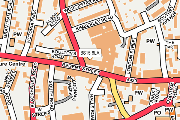 BS15 8LA map - OS OpenMap – Local (Ordnance Survey)