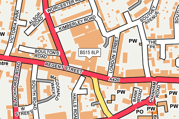 BS15 8LP map - OS OpenMap – Local (Ordnance Survey)
