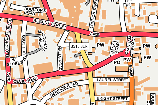 BS15 8LR map - OS OpenMap – Local (Ordnance Survey)