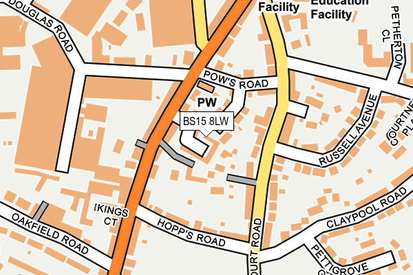 BS15 8LW map - OS OpenMap – Local (Ordnance Survey)