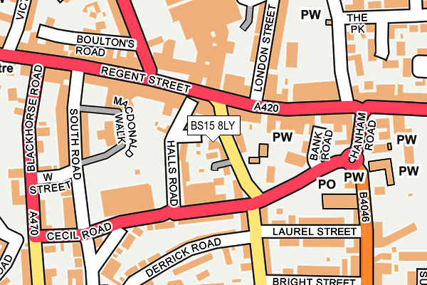 BS15 8LY map - OS OpenMap – Local (Ordnance Survey)