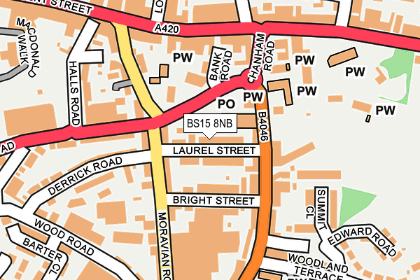 BS15 8NB map - OS OpenMap – Local (Ordnance Survey)