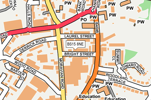 BS15 8NE map - OS OpenMap – Local (Ordnance Survey)