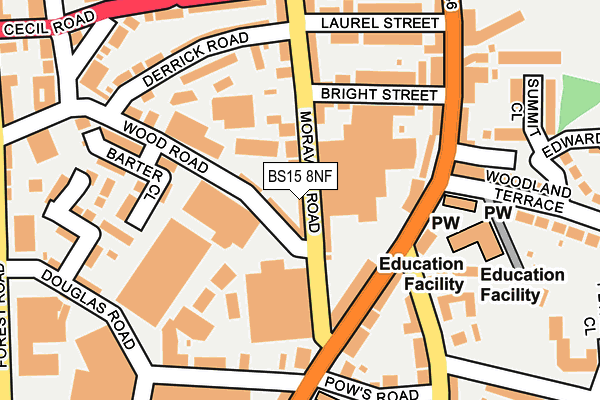 BS15 8NF map - OS OpenMap – Local (Ordnance Survey)