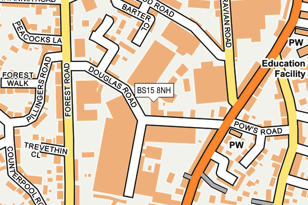 BS15 8NH map - OS OpenMap – Local (Ordnance Survey)
