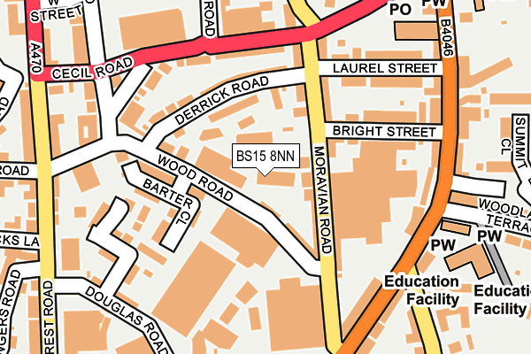BS15 8NN map - OS OpenMap – Local (Ordnance Survey)