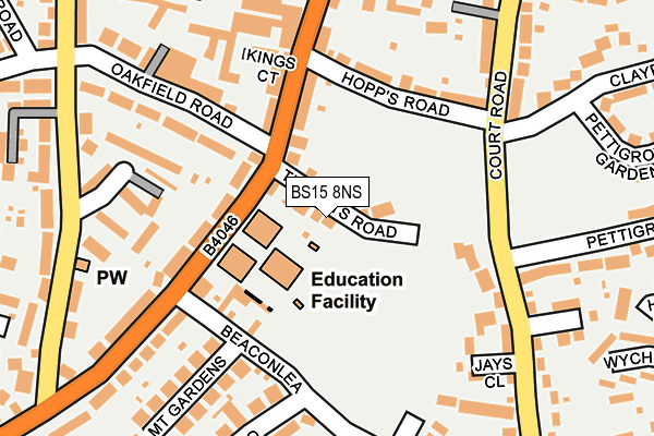 BS15 8NS map - OS OpenMap – Local (Ordnance Survey)