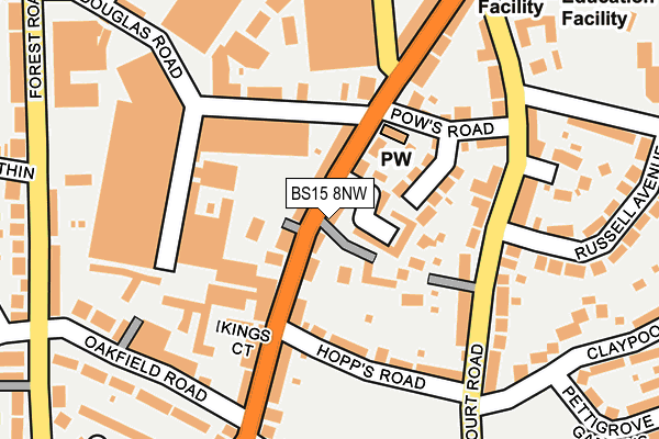 BS15 8NW map - OS OpenMap – Local (Ordnance Survey)