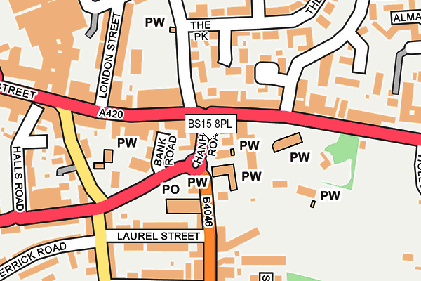 BS15 8PL map - OS OpenMap – Local (Ordnance Survey)