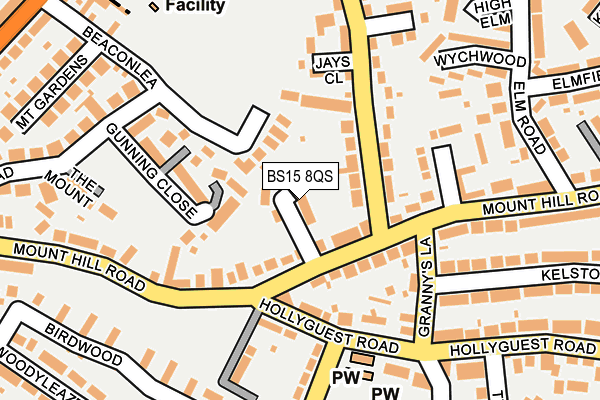 BS15 8QS map - OS OpenMap – Local (Ordnance Survey)