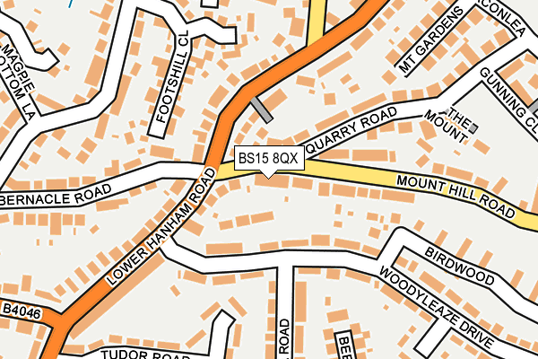 BS15 8QX map - OS OpenMap – Local (Ordnance Survey)