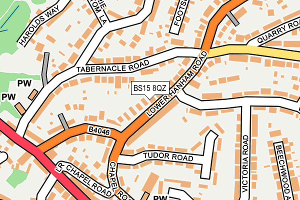 BS15 8QZ map - OS OpenMap – Local (Ordnance Survey)