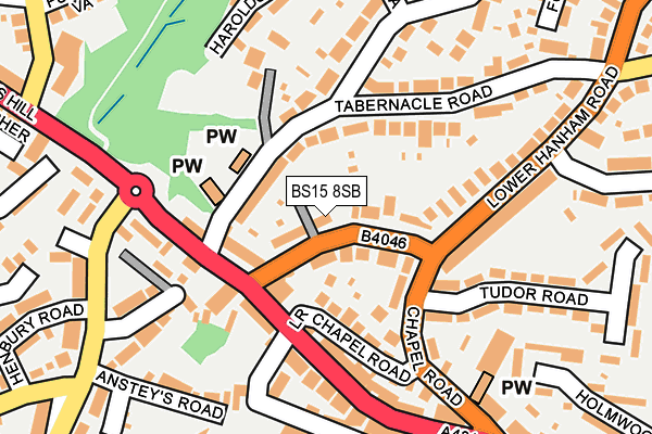 BS15 8SB map - OS OpenMap – Local (Ordnance Survey)