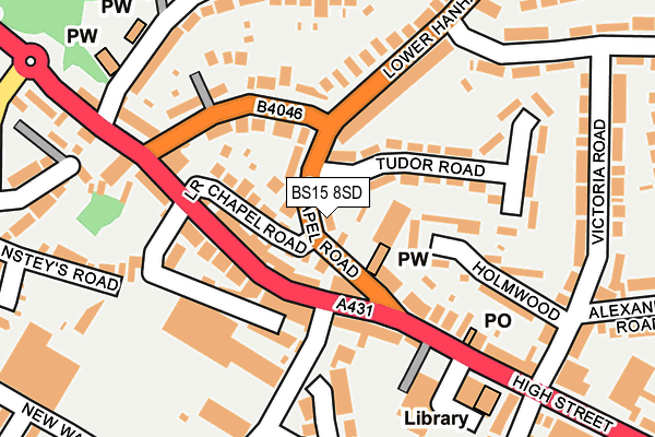 BS15 8SD map - OS OpenMap – Local (Ordnance Survey)