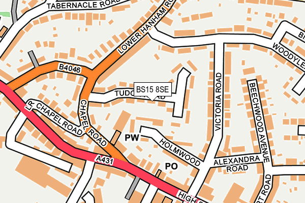 BS15 8SE map - OS OpenMap – Local (Ordnance Survey)