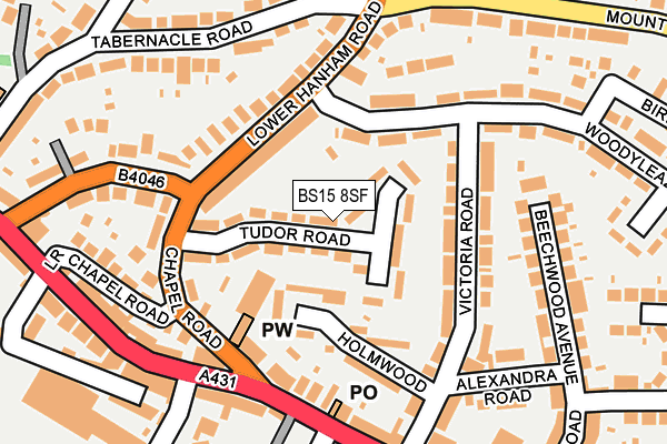 BS15 8SF map - OS OpenMap – Local (Ordnance Survey)