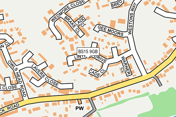 BS15 9GB map - OS OpenMap – Local (Ordnance Survey)