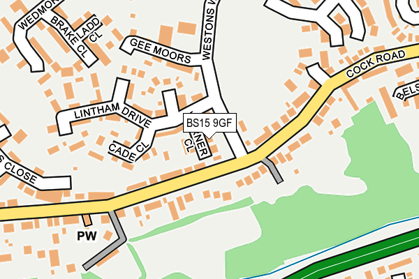 BS15 9GF map - OS OpenMap – Local (Ordnance Survey)