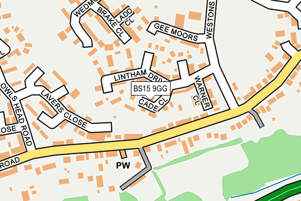 BS15 9GG map - OS OpenMap – Local (Ordnance Survey)