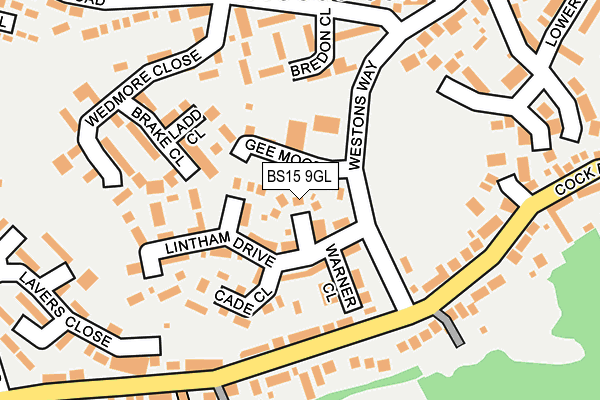 BS15 9GL map - OS OpenMap – Local (Ordnance Survey)