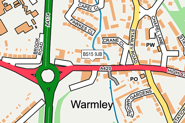 BS15 9JB map - OS OpenMap – Local (Ordnance Survey)