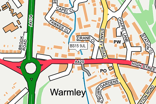 BS15 9JL map - OS OpenMap – Local (Ordnance Survey)