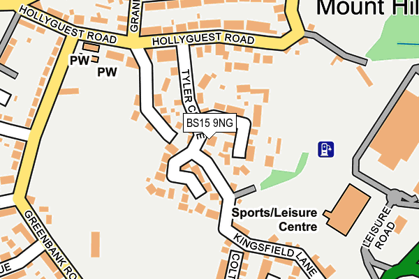 BS15 9NG map - OS OpenMap – Local (Ordnance Survey)