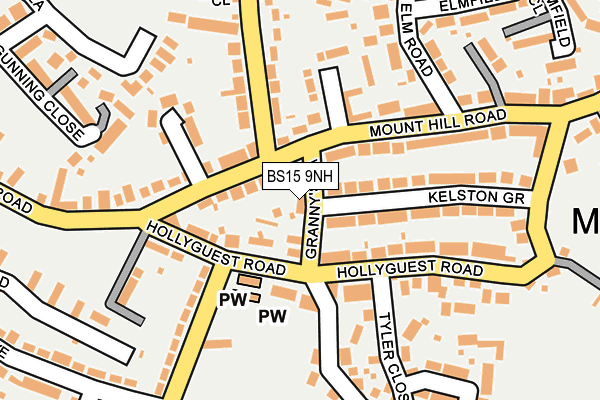 BS15 9NH map - OS OpenMap – Local (Ordnance Survey)