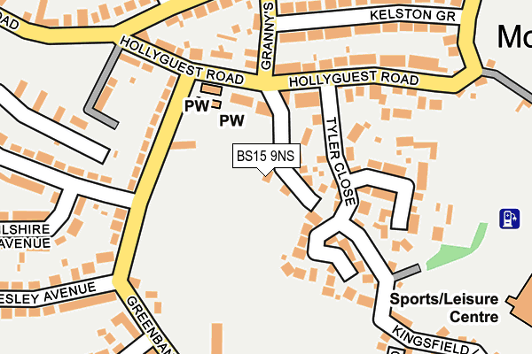 BS15 9NS map - OS OpenMap – Local (Ordnance Survey)