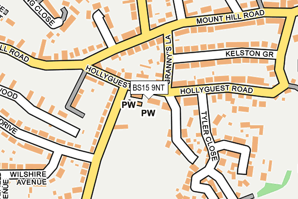 BS15 9NT map - OS OpenMap – Local (Ordnance Survey)