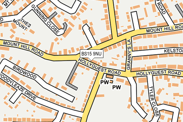 BS15 9NU map - OS OpenMap – Local (Ordnance Survey)