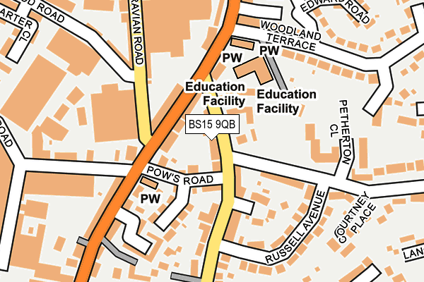 BS15 9QB map - OS OpenMap – Local (Ordnance Survey)